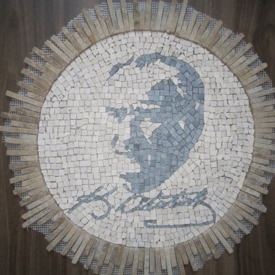 FİLELİ TRAVERTEN-MERMER TAŞLARDAN ATATÜRK PORTRESİ